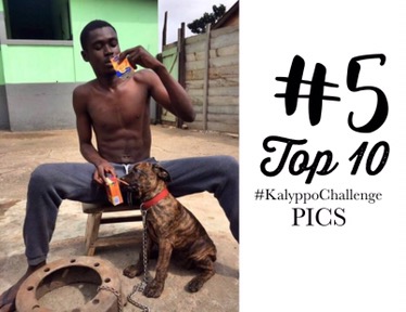 Kalyppo Challenge - Man drinking Kalyppo with Dog